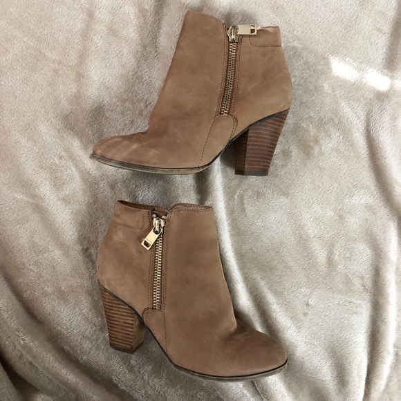 ALDO heel ankle boots booties tan brown suede 7.5 - Picture 2 of 7